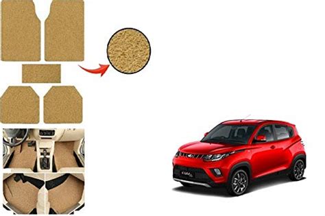 Luckshine Car Anti Slip Noodle Floor/Foot Mats Set of 5 Beige for ...