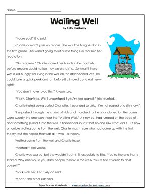 Wailing Well Answer Key - Fill Online, Printable, Fillable, Blank ...