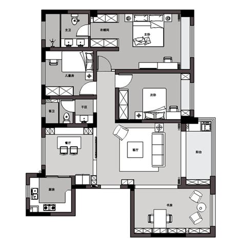 远洋一方-四居室-170平米-装修设计 - 家居装修知识网