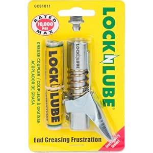 LockNLube Grease Gun Coupler - Zerk Grease Coupler Fitting Tip - Easy ...
