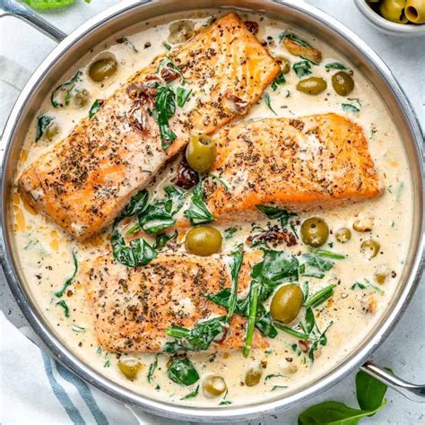 Easy and Creamy Tuscan Salmon Recipe | Healthy Fitness Meals