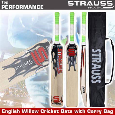 Strauss Strike Premium English Willow Cricket Bat, (Size-4) – StraussSport