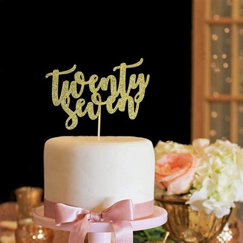 Buy Twenty Seven Cake Topper for 27th Anniversary Wedding Birthday ...