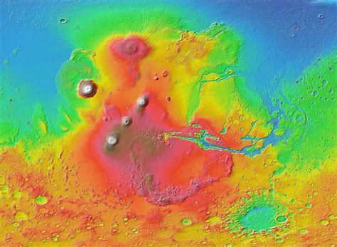 High resolution detailed map of the Mars surface. Mars surface high resolution detailed map ...