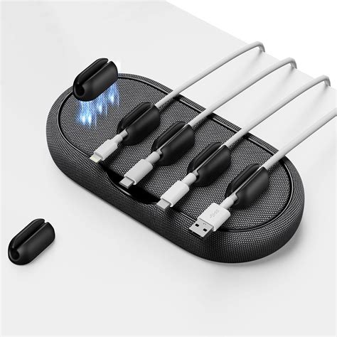 Amazon.com: Cable Management, Magnetic Cord Organizer, Desk Cord Holder ...