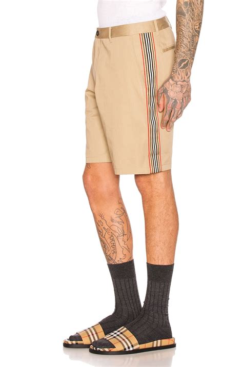 Burberry Icon Stripe Chino Shorts in Honey | FWRD