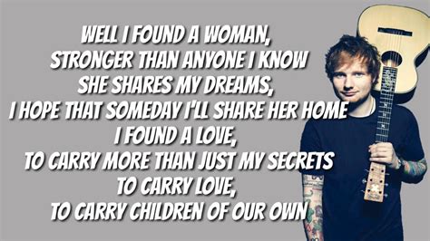 Ed Sheeran Lyrics Perfect / Ed Sheeran & Andrea Bocelli - Perfect ...