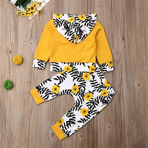 Buy BOIZONTY oddler Newborn Baby Girls Hoodie Outfit Long Sleeves Tops ...