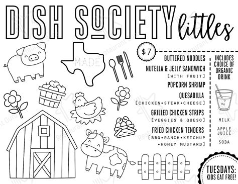 Menu at Dish Society restaurant, Katy, Commercial Center Blvd b350
