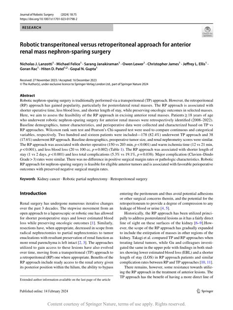 Image result for Retroperitoneal Approach Nephrectomy