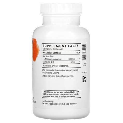 Thorne Red Yeast Rice Review at Charlotte Smartt blog