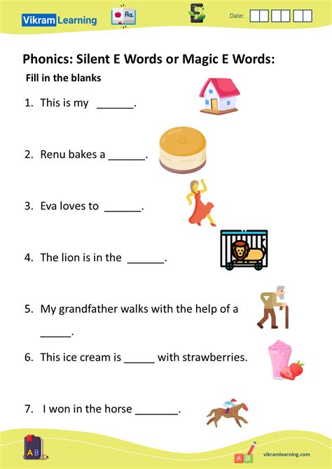 Download phonics silent e words or magic e words worksheets for free ...