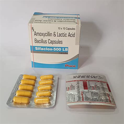 Sifaclox 500 LB - Amoxycillin & Lactic Acid Bacillus Capsules - Pride ...