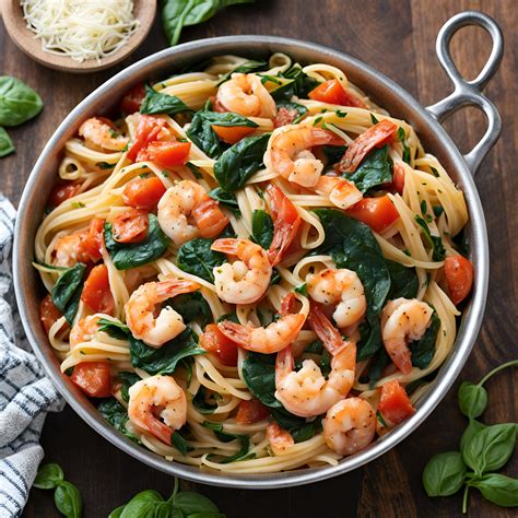 Tomato Spinach Shrimp Pasta Recipe | Cheff Recipes
