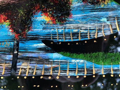 Vintage Butterfly Wing Art Rio de Janeiro Scenic Tray Sugarloaf Mtn ...