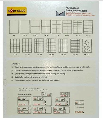Labels And Stickers - Avery Sticker Sheet Wholesale Supplier from Chennai