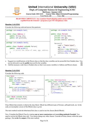Image result for Mid Examof Java Progrramming
