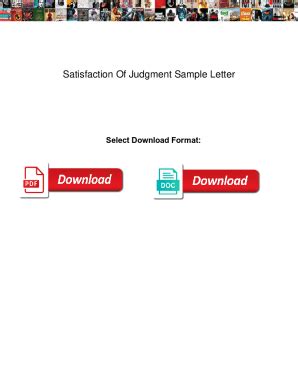 Fillable Online Satisfaction Of Judgment Sample Letter. Satisfaction Of ...
