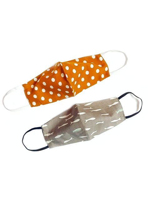 Get Set of 2 Printed Masks- Fish & Polka Dots at ₹ 299 | LBB Shop
