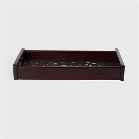 Buy Oakland Wood Printed Rectangular Serving Tray - 35x20cm from Home ...
