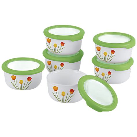 Buy Cello Opalware Condiment Set - Tulip Garden - White and Green ...