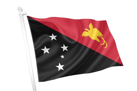 Guinea Flag Flag Of Papua New Guinea. Papua New Guinea National Flag.