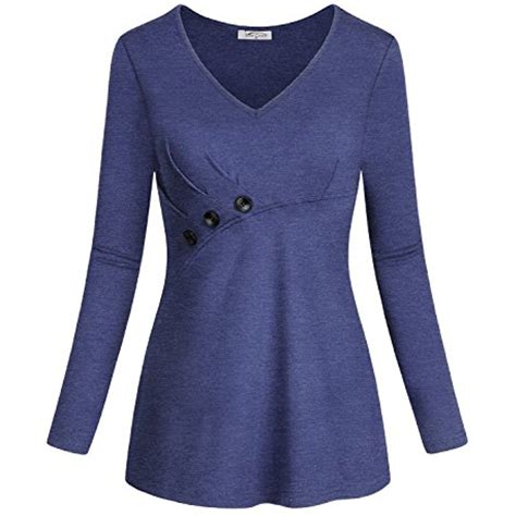 SeSe Code Business Casual Blouses, Women’s V-Neck Long Sleeve Formal ...