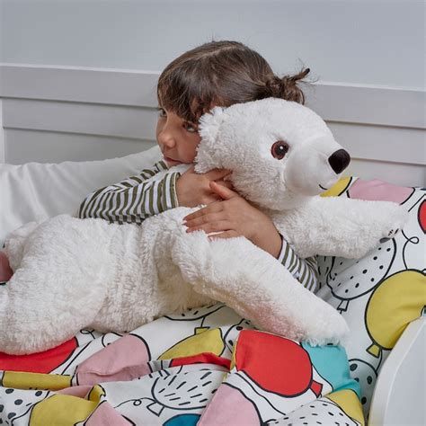 SNUTTIG soft toy, polar bear/white - IKEA