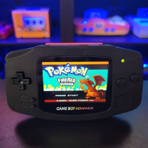 Buy Black Game Boy Advance GBA console com IPS V2 luz de fundo LCD ...