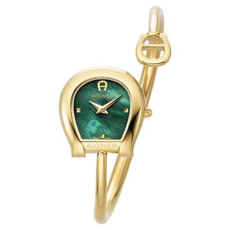 Buy Online Aigner Flora L Quartz Analog Green Mother Of Pearl Dial ...