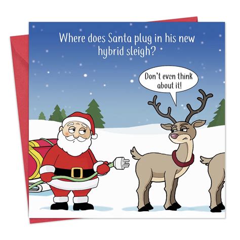 Twizler Funny Christmas Card - Hybrid Sleigh - Merry Christmas Card ...