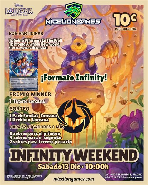 Inscripción Lorcana Infinity Weekend | Micelion Games