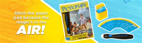 Pictionary Air Drawing Game with Light-up Pen and Clue Cards