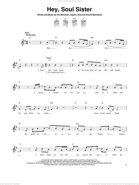 Hey Soul Sister Guitar Chords Hey Soul Sister Train Easy Guitar