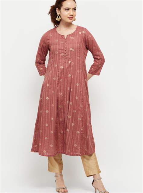 Buy Women Printed Notched Neck A-Line Kurta Online at just Rs. 1299.0 ...