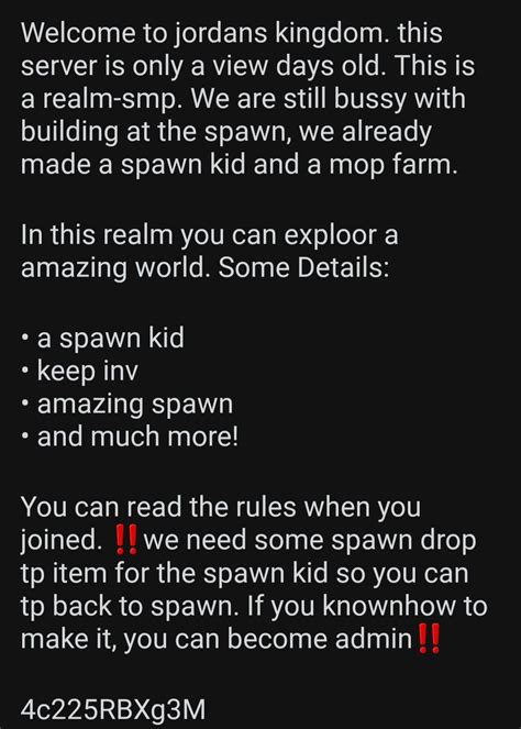 Jordans kingdom : r/Minecraft_Realms