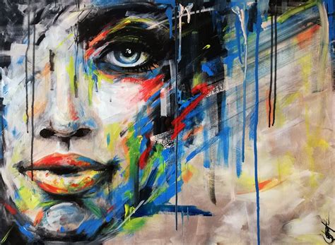 Abstract Woman Face Painting