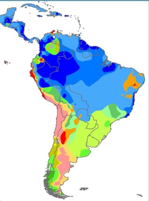 Climate Map South America GPHY 141 Diagram | Quizlet
