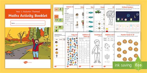 Year 1 Autumn-Themed Maths Activity Booklet - Twinkl - KS1