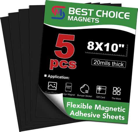 Amazon.com : 32P Adhesive Magnetic Sheets 4" x 6"Flexible Magnetic ...