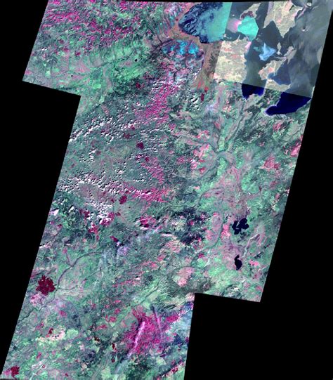 GIS-Lab: Получение данных Landsat/ETM+ 2000 года в виде мозаик