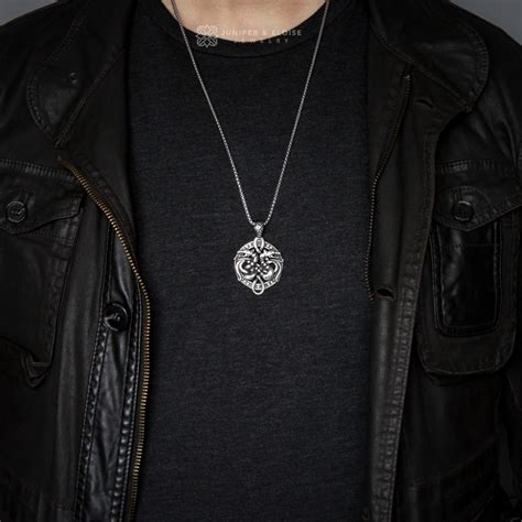 Steel Viking Amulet Pendant Necklace For Men