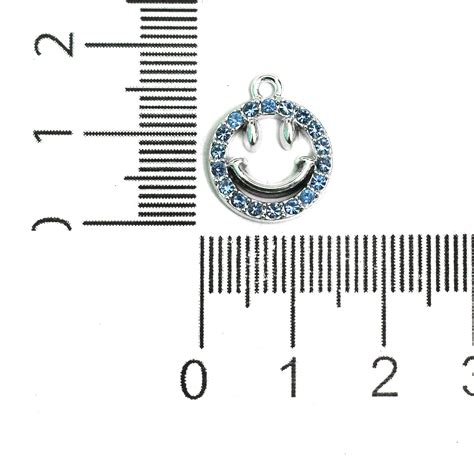 14mm Smiley Face Ad Stone Charms