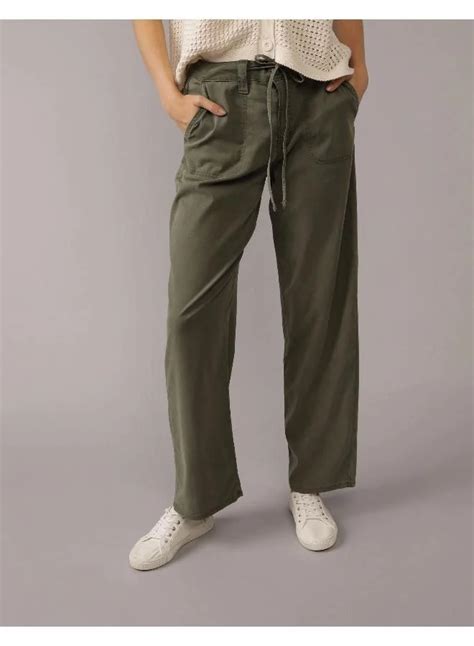 American Eagle AE Dreamy Drape Stretch High-Waisted Stovepipe Crop Pant ...