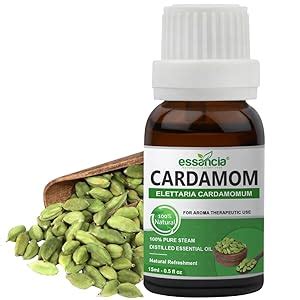 Essancia Cardamom Essential Oil for Respiratory Health & Aromatherapy ...