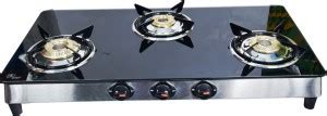 Hind Home 3 Burner Glass Manual Gas Stove Glass Manual Gas Stove Price ...