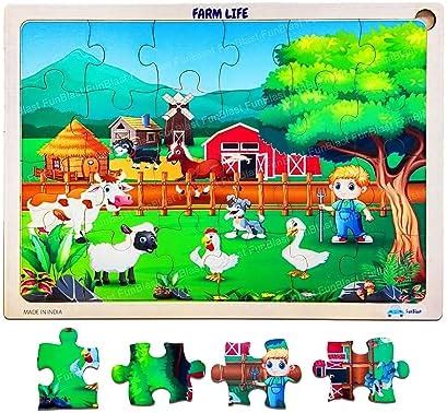 FunBlast Puzzles for Kids - 24 Pcs Farm Life Jigsaw Puzzle for Kids of ...