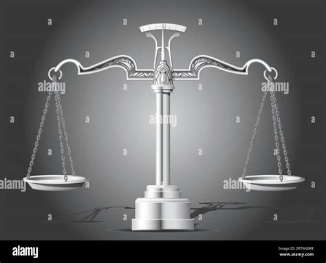 Ornate, silver scale of justice Stock Vector Image & Art - Alamy