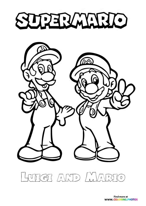 Luigi And Mario Coloring