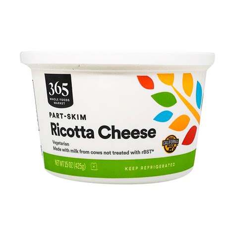 365 By Whole Foods Market Part-Skim Ricotta Cheese | Fig App